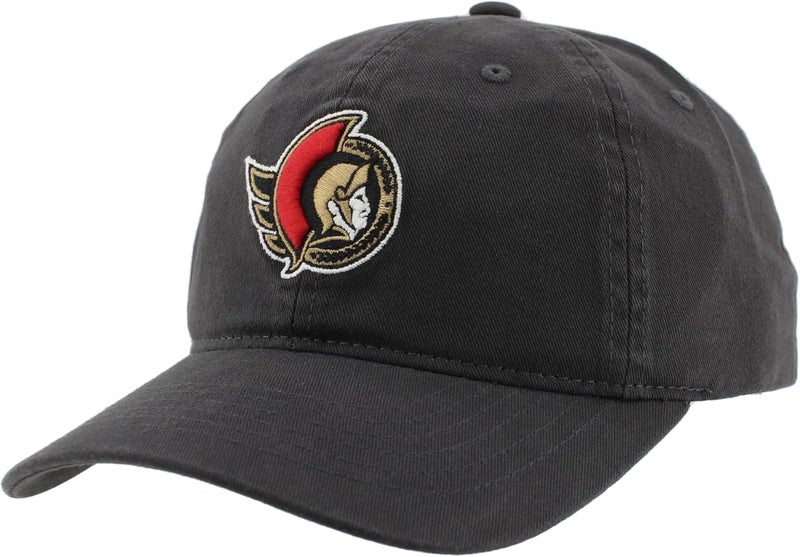ZHATS NHL Unisex-Adult NHL Officially Licensed Adjustable Hat Scholarship Icon Charcoal - Image 1